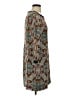 J.Crew 100% Silk Paisley Gray Casual Dress Size 4 - photo 4