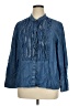 Chico's 100% Lyocell Blue Long Sleeve Blouse Size XL (3) - photo 1