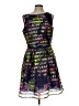 Just... Taylor 100% Polyester Graphic Black Cocktail Dress Size 12 - photo 1