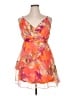 Guess 100% Polyester Tropical Orange Cocktail Dress Size XL - photo 1
