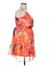 Guess 100% Polyester Tropical Orange Cocktail Dress Size XL - photo 4