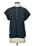 Faherty 100% Organic Cotton Blue Short Sleeve Blouse Size XS - photo 1