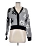 Laundry by Shelli Segal Floral Gray Cardigan Size M - photo 1