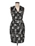 Max Mara Graphic Silver Black Cocktail Dress Size 8 - photo 1