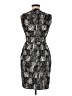Max Mara Graphic Silver Black Cocktail Dress Size 8 - photo 2