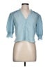 French Connection 100% Polyester Blue 3/4 Sleeve Blouse Size 10 - photo 1