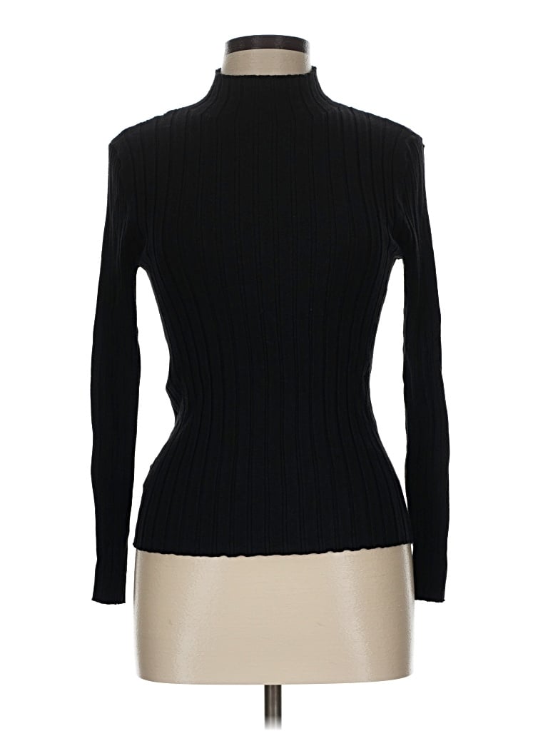 Pre-owned Ann Taylor Loft Turtleneck Sweater In Black