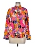 Ruby Rd. 100% Cotton Print Orange Pink Long Sleeve Blouse Size 6 - photo 1