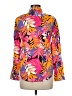 Ruby Rd. 100% Cotton Print Orange Pink Long Sleeve Blouse Size 6 - photo 2