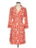 Laundry by Design Print Orange Casual Dress Size M - photo 1