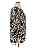 Dana Buchman 100% Polyester Animal Print Silver Short Sleeve Blouse Size XL - photo 4