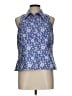 Carlisle Blue Sleeveless Button-Down Shirt Size 12 - photo 1