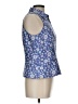 Carlisle Blue Sleeveless Button-Down Shirt Size 12 - photo 4