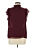 1.State 100% Polyester Burgundy Sleeveless Blouse Size M - photo 1