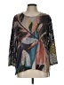 Jess & Jane Print Gray Pullover Sweater Size L - photo 1