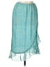 Worthington 100% Polyester Paisley Teal Formal Skirt Size 12 Petite - photo 1