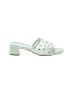 Loeffler Randall 100% Leather Green Sandals Size 7 - photo 1