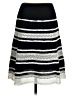 Talbots 100% Cotton Stripes Black Casual Skirt Size 2 - photo 1