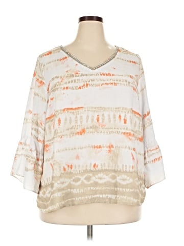 JM Collection 3/4 Sleeve Blouse (view 1)