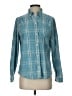 L.L.Bean Plaid Teal Long Sleeve Button-Down Shirt Size XS - photo 1