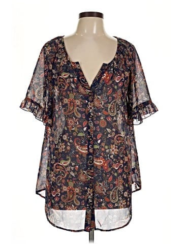 Pretty Rebellious Short Sleeve Blouse (view 1)