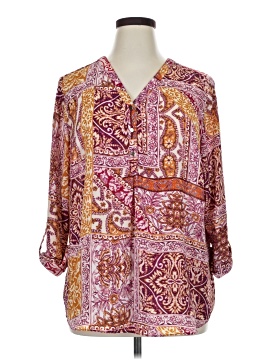 Jm Collection 3/4 Sleeve Blouse