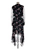 Intermix 100% Silk Floral Black Cocktail Dress Size 6 - photo 2