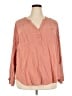 Torrid Pink Long Sleeve Blouse Size 3X Plus (3) - photo 1