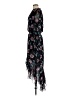 Intermix 100% Silk Floral Black Cocktail Dress Size 6 - photo 5