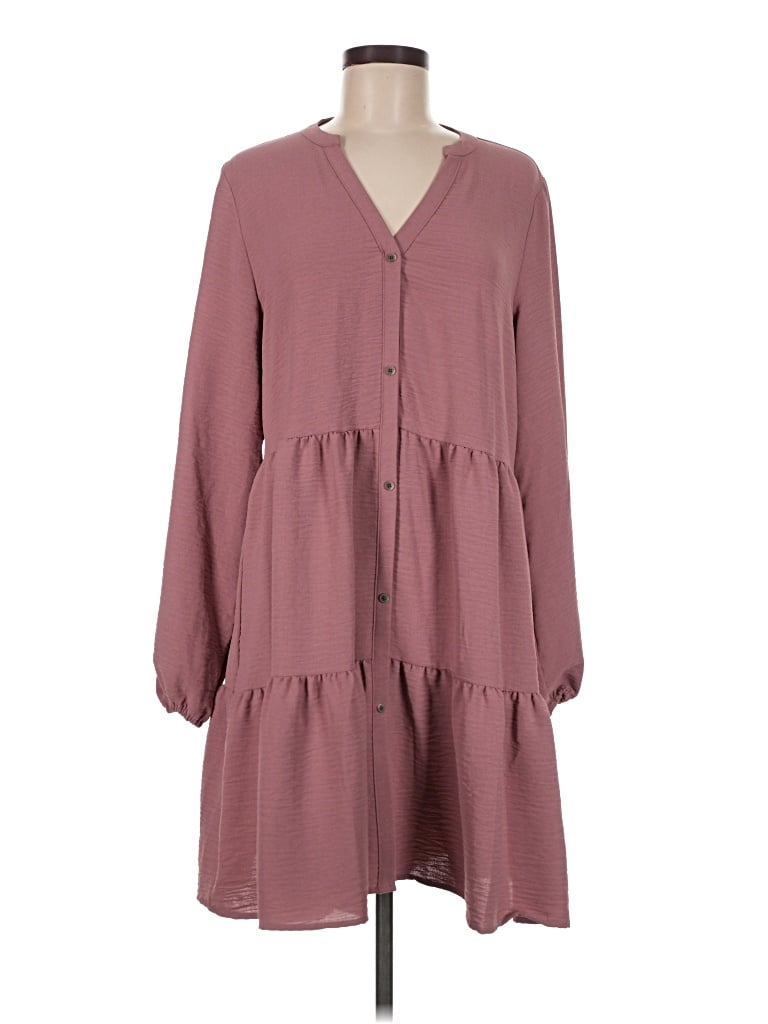 Pre-owned Nine West Casual Dress In Burgundy