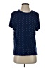 Alfani Polka Dots Blue Short Sleeve Top Size L (petite) - photo 1