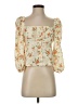Kourt 100% Cotton Ivory 3/4 Sleeve Blouse Size XS - photo 1