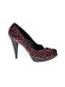 Betsey Johnson 100% Leather Polka Dots Red Heels Size 9 1/2 - photo 1