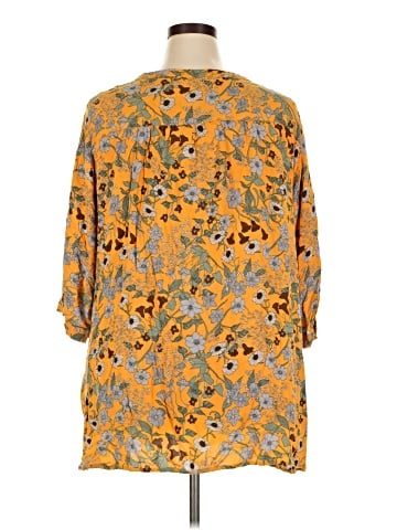 Ulla Popken 3/4 Sleeve Blouse (view 2)