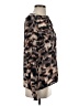 BCBGMAXAZRIA 100% Silk Animal Print Brown Long Sleeve Silk Top Size XS - photo 4