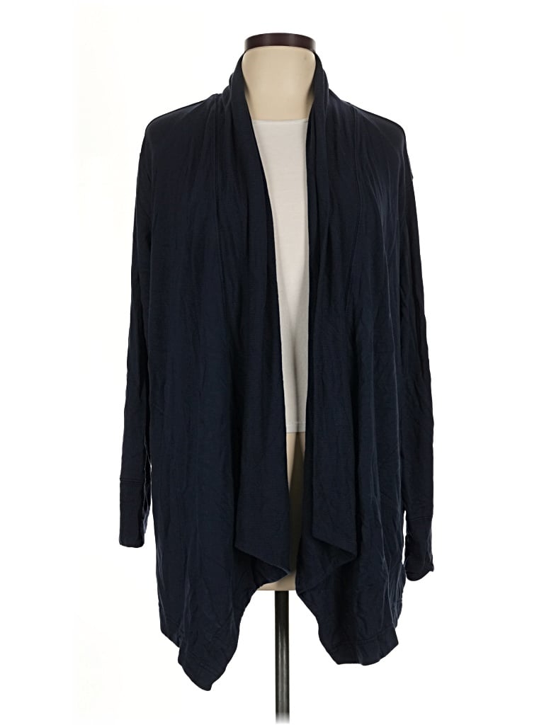 Pre-owned Athleta Cardigan Sweater In Blue