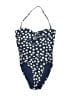 J.Crew Polka Dots Blue One Piece Swimsuit Size 10 - photo 1