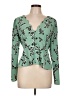 Leith 100% Polyester Green Long Sleeve Blouse Size L - photo 1