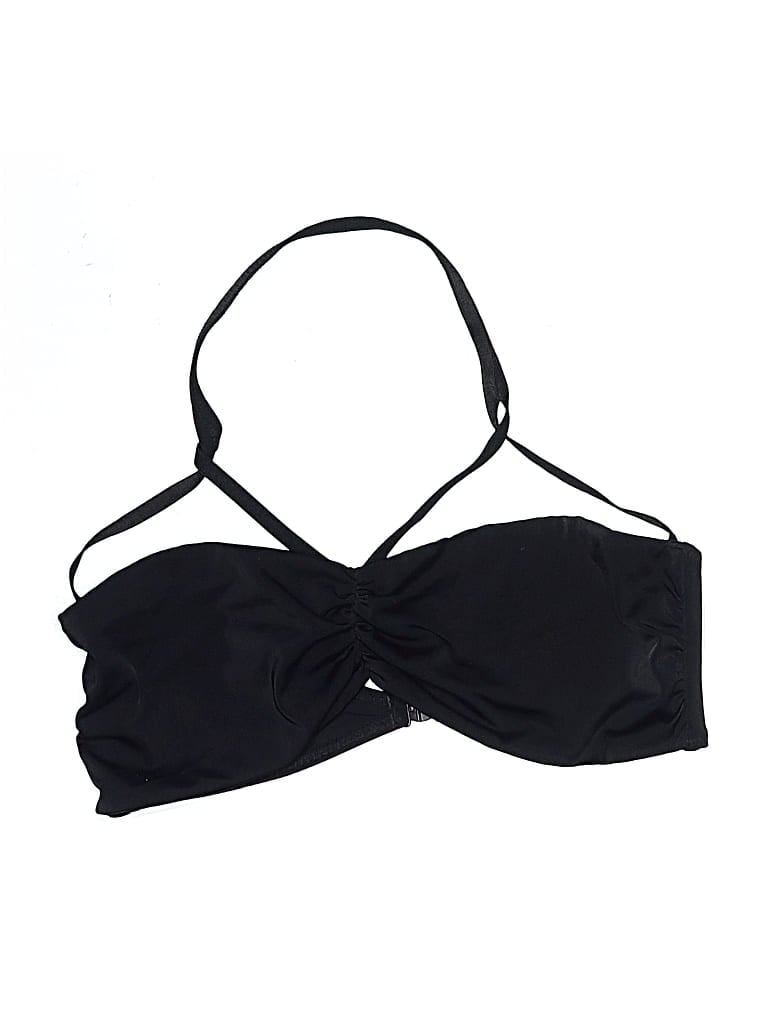 Pre-owned Kamalikulture Swimsuit Top Black Solid Pattern Swimwear