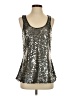 Express 100% Polyester Silver Green Sleeveless Top Size S - photo 1
