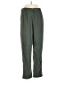Siliteelon Solid Green Casual Pants Size L - photo 1