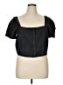 Express 100% Cotton Black Short Sleeve Top Size XL - photo 1