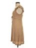 Abbeline 100% Polyester Stripes Tan Casual Dress Size XS - photo 5