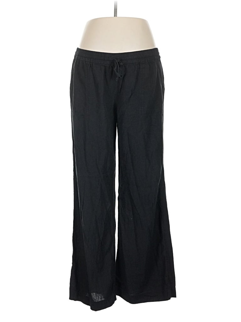 Pre-owned Caslon Linen Pants In Black