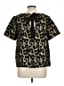 Hutch Animal Print Gold Short Sleeve Blouse Size L - photo 2