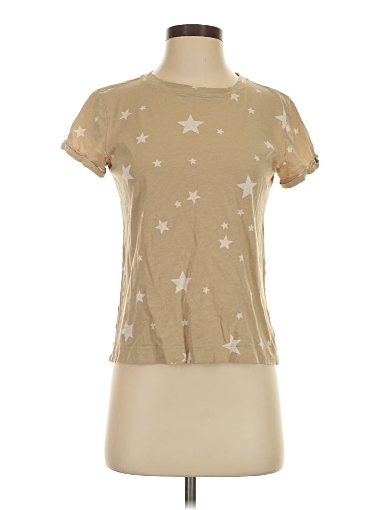 Pre-owned Ann Taylor Loft Short Sleeve T-shirt In Tan