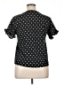 Unbranded 100% Polyester Polka Dots Black Short Sleeve Blouse Size XL - photo 2