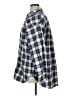 Ann Taylor LOFT Checkered-gingham Gray Long Sleeve Button-Down Shirt Size XL - photo 5