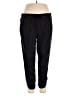 Caslon 100% Linen Solid Black Track Pants Size XL - photo 1