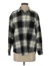 Old Navy 100% Cotton Plaid Black Long Sleeve Button-Down Shirt Size S - photo 1